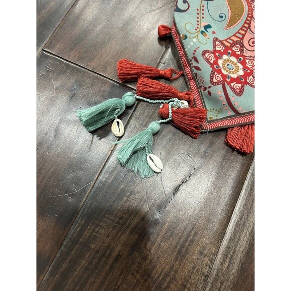 Soft Surroundings Floral Tassel Kimono Shawl Wrap Sz Small - Picture 9 of 12